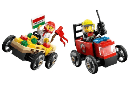 Lego City Pizza Vs. Fire Truck 70pcs Building Blocks