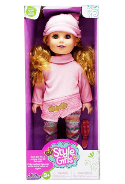 New Adventures 8300 2 Style Girls Pink Hat 18 inch Doll