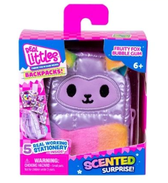 Real Littles Season 9 Scented Surprise Fruity Fox Bubble Gum Backpack