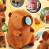 NEENCE 15cm Snot Style Capybara Doll, Capybara Rodent Simulation Capybara Plush Toy1:1 restoration, 12cm Plush Keychain Cloth Doll Carpi Steak Soft Capybara Plushie, Birthday Gift Toys Doll